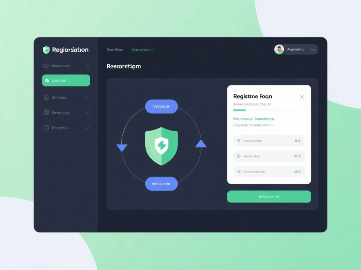 secure registration workflow illustration